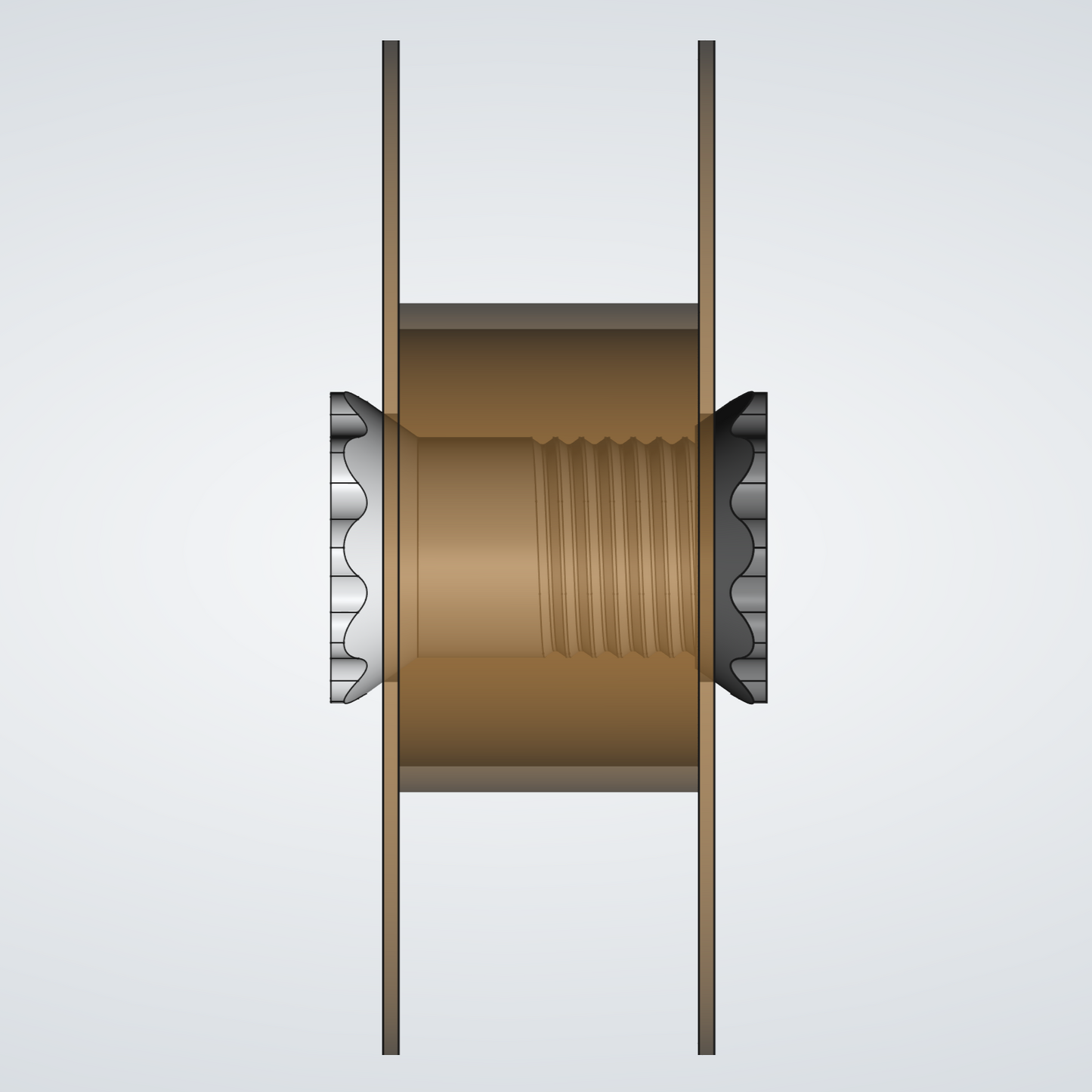 Universal Spool Bushing for 3D Printing with Carboard Spools - 3D Printing File